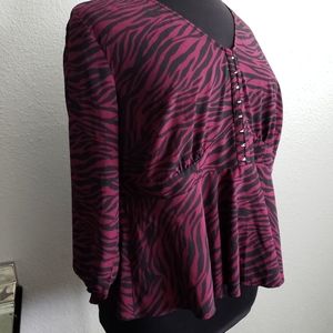 Torrid leopard print blouse
